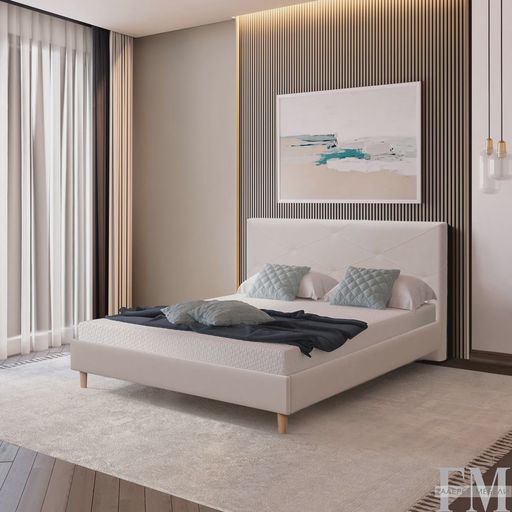 Кровать «Ромео», бежевая